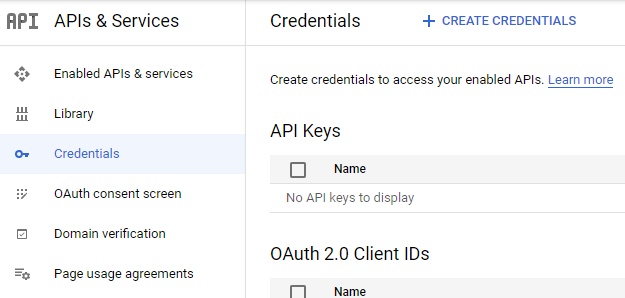 Google Credentials