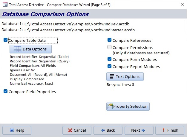 Microsoft Access Database Comparison Options Microsoft Access Database Comparison Options